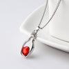 Fashion Heart In Bottle Crystal Necklace Women Metal Chain Rhinestone Silver Long Necklace Pendants Drift Jewelry Love Gift