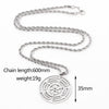 Hekate Wheel Stainless Steel Long Necklace Pendant Strophalos Hecate Magic Symbol Logo Charm Collar Femme Jewelry Gift