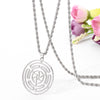 Hekate Wheel Stainless Steel Long Necklace Pendant Strophalos Hecate Magic Symbol Logo Charm Collar Femme Jewelry Gift
