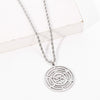Hekate Wheel Stainless Steel Long Necklace Pendant Strophalos Hecate Magic Symbol Logo Charm Collar Femme Jewelry Gift