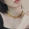 Titanium Steel Clavicle Chain Necklaces For Men Women Gold Silver Color Hip Hop Rock Couple Jewelry Pendant