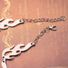 Hip Hop Flame Choker Clavicle Necklace Consecutive Flame Adjustable Length Neutral Charm Chain Streetwear Rock Jewelry