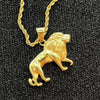 Hip Hop Lion Animal gold color Pendant Necklace Chain For Men Women Jewelry Gifts