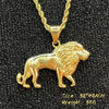 Hip Hop Lion Animal gold color Pendant Necklace Chain For Men Women Jewelry Gifts
