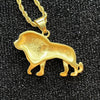 Hip Hop Lion Animal gold color Pendant Necklace Chain For Men Women Jewelry Gifts