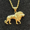 Hip Hop Lion Animal gold color Pendant Necklace Chain For Men Women Jewelry Gifts