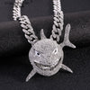 Hip Hop Rock Style Out Shark Necklace  Zinc Alloy Bling Cuban Link Chain Pendant Necklace For Men Hip Hop Jewelry