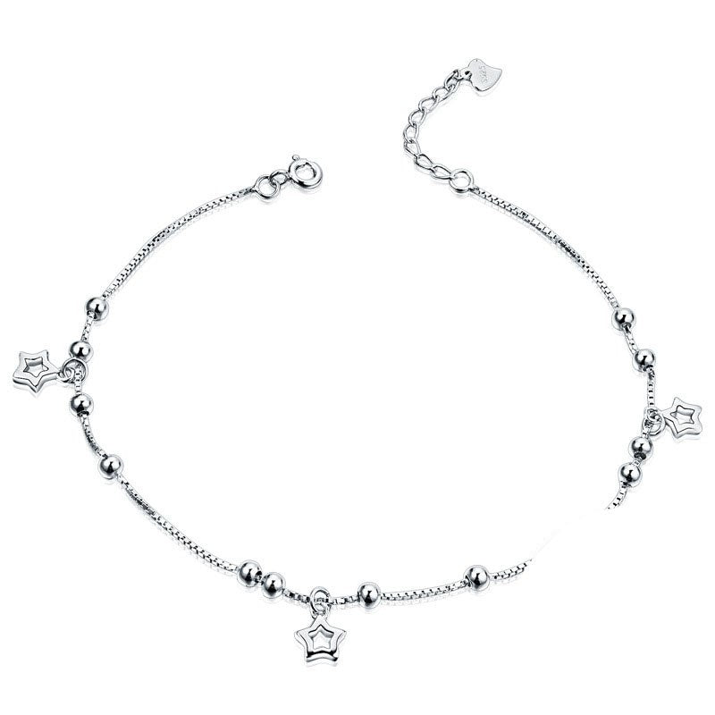 Fashion Hollow Star 925 Sterling Silver Bracelet