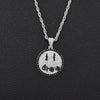 Ice Out Drew Smiley Face Diamond Pendant Necklace Men Women Couple Hip-hop Party Jewelry Chain Necklace Gift Accessories