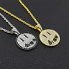 Ice Out Drew Smiley Face Diamond Pendant Necklace Men Women Couple Hip-hop Party Jewelry Chain Necklace Gift Accessories