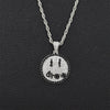 Ice Out Drew Smiley Face Diamond Pendant Necklace Men Women Couple Hip-hop Party Jewelry Chain Necklace Gift Accessories