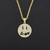 Ice Out Drew Smiley Face Diamond Pendant Necklace Men Women Couple Hip-hop Party Jewelry Chain Necklace Gift Accessories