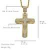 Iced Out Bling Big Cross Pendant Gold Color Charm Cubic Zirconia Men's Hip Hop Necklace Chain Rock Jewelry