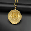 Iced Out Bling Lion Head Pendant Gold Color Charm Cubic Zirconia Men's Hip Hop Necklace Chain Rock Jewelry