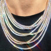 Iced Out Bracelet Necklace Men Link Tennis Chain Hip-Hop Jewelry Women 18/20/22/24/26 inch Choker Chain Gift
