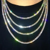Iced Out Bracelet Necklace Men Link Tennis Chain Hip-Hop Jewelry Women 18/20/22/24/26 inch Choker Chain Gift