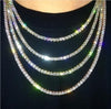 Iced Out Bracelet Necklace Men Link Tennis Chain Hip-Hop Jewelry Women 18/20/22/24/26 inch Choker Chain Gift