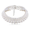 Imitation Pearl Necklace Women's Triple Layer 10mm Pearl Necklace Suitable for Women Neck Necklace