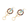 Fashion Indian Jewelry Loop Pendant Long Earrings Online Shopping Leopard Print Women Hanging Earrings