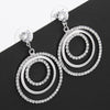 Fashion Individual Big Concentrically Round Earrings Concentric zircon earrings for Women Gifts Cubic Zirconia Jewelry