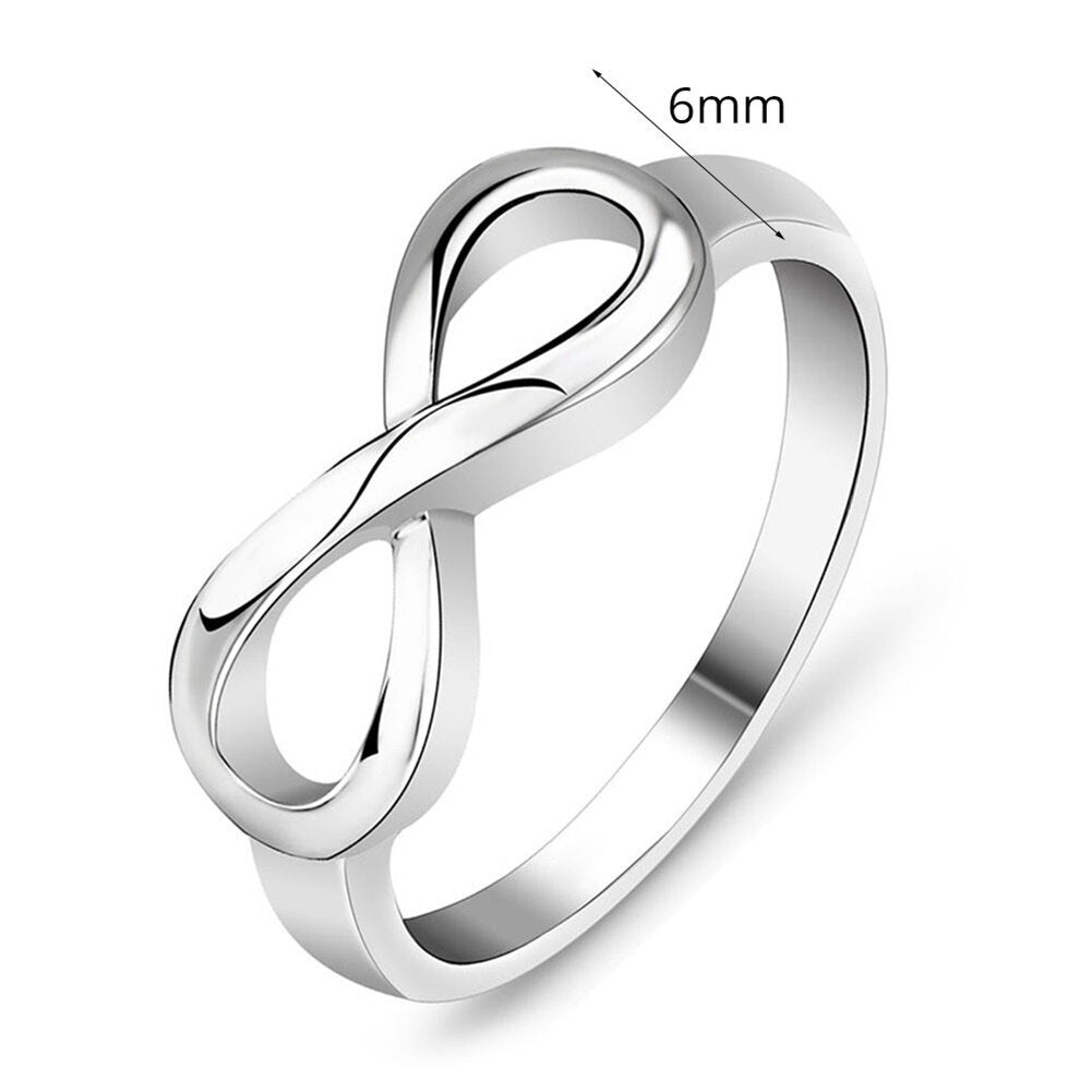 Infinity Ring Endless Love Symbol Wedding Rings Jewelry Gifts For Women JRDH889
