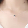 Invisible Fish Line Crystal Choker Necklace Pendants Zircon Women Clavicle Chain Lady Girl Gift Elegant Women Necklace