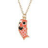 Japanese-Style Necklaces Jewelery Cute Koi Fish Necklace Alloy Drop Pendant Enamel Necklace Chain For Women Girl