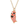 Japanese-Style Necklaces Jewelery Cute Koi Fish Necklace Alloy Drop Pendant Enamel Necklace Chain For Women Girl