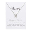 Jewelry 12 Constellation Gemini Pendant Necklaces For Women Zodiac Chains Necklace Color Valentine's Gifts