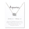 Jewelry 12 Constellation Gemini Pendant Necklaces For Women Zodiac Chains Necklace Color Valentine's Gifts