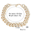 Jewelry Accessories Gold Color CCB Rhinestone Super Flash Chain Women Choker Neck Collar Statement Chunky Necklace Gift