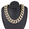 Jewelry Accessories Gold Color CCB Rhinestone Super Flash Chain Women Choker Neck Collar Statement Chunky Necklace Gift