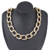 Jewelry Accessories Gold Color CCB Rhinestone Super Flash Chain Women Choker Neck Collar Statement Chunky Necklace Gift