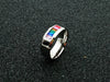 Fashion Jewelry Crystal from Swarovski Six color zircon titanium steel ring Bestsellers in Europe Fit Women and female