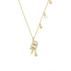 Jewelry  SWA New. Delicate and Elegant Gold Pink Ice Cream Pearl Pendant Chain Item Women's Pendant Necklace