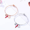 Jewelry Lover Couple Bracelet Stainless Steel Coins Chili Bells Charm For Women Birthday Gift Buckle Bracelets Bangles