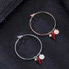 Jewelry Lover Couple Bracelet Stainless Steel Coins Chili Bells Charm For Women Birthday Gift Buckle Bracelets Bangles