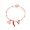 Jewelry Lover Couple Bracelet Stainless Steel Coins Chili Bells Charm For Women Birthday Gift Buckle Bracelets Bangles