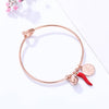 Jewelry Lover Couple Bracelet Stainless Steel Coins Chili Bells Charm For Women Birthday Gift Buckle Bracelets Bangles