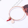 Jewelry Lover Couple Bracelet Stainless Steel Coins Chili Bells Charm For Women Birthday Gift Buckle Bracelets Bangles