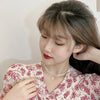 Jewelry Necklace Delicate Simulated Small Pearls Two Layer Oval Pendant Short Necklace Women Jewelry Girl Student Gifts
