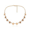Jewelry Necklace Ladies Personality Star Necklace Gothic Steampunk Alloy Pentagram Short Necklace Women Bohemio