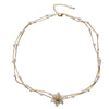 Jewelry Necklace Super Fairy Simulated Pearl Two Layer Flower Pendant Necklace Pretty Choker Necklalce For Jewelry Gift