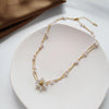 Jewelry Necklace Super Fairy Simulated Pearl Two Layer Flower Pendant Necklace Pretty Choker Necklalce For Jewelry Gift