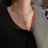 Jewelry Round Small Pendant Chain Around the Neck Gothic Style Multilayer Necklaces For Women Vintage Sweater Chokers