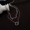 Jewelry Round Small Pendant Chain Around the Neck Gothic Style Multilayer Necklaces For Women Vintage Sweater Chokers