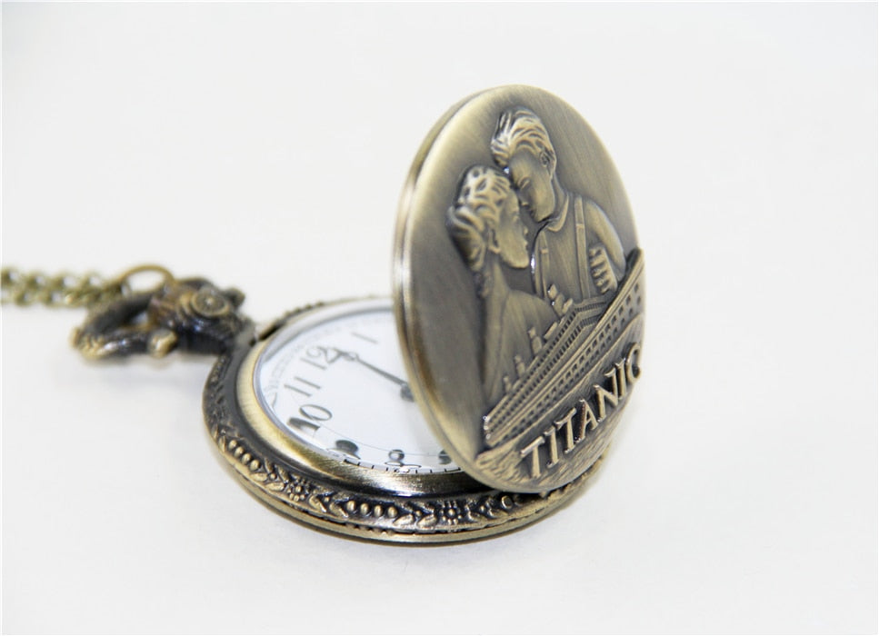 Jewelry Vintage Charm Jack And Rose Titanic Pocket Watch Necklace For Women