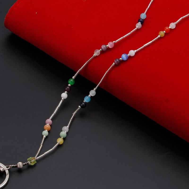 Keys Colorful Beaded Lanyards Necklaces ID Lanyard Badge Chain Jewelry U2JF