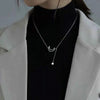 Kpop Star Moon Pendant Choker Necklaces For Women 2021 Trendy Tassel Jewelry Necklaces Clavicle Chain Collar De Mujer