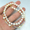 Ladies Gold Cord Lobster Clasp Necklace Natural Freshwater Pearl Necklace Engagement Banquet Jewelry